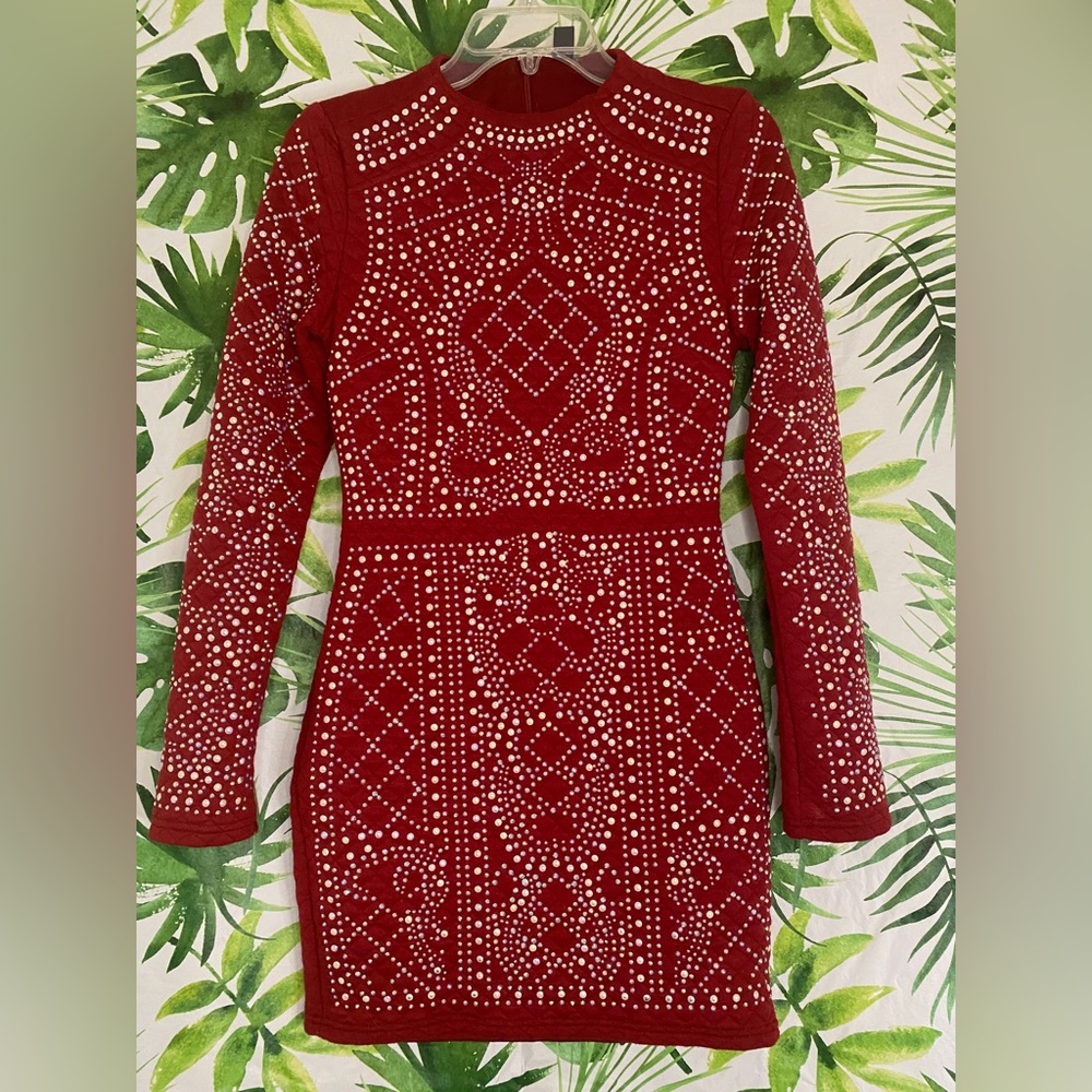 Windsor• Red Dress with silver gems